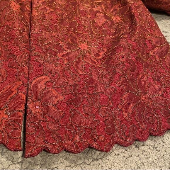 Lafayette 148 100% Silk Blazer W/ Lace Overlay Size 10 Woman’s Evening Wear - Picture 8 of 13